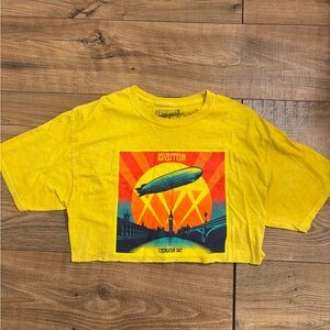 Kids Yellow Graphic Crop Tee